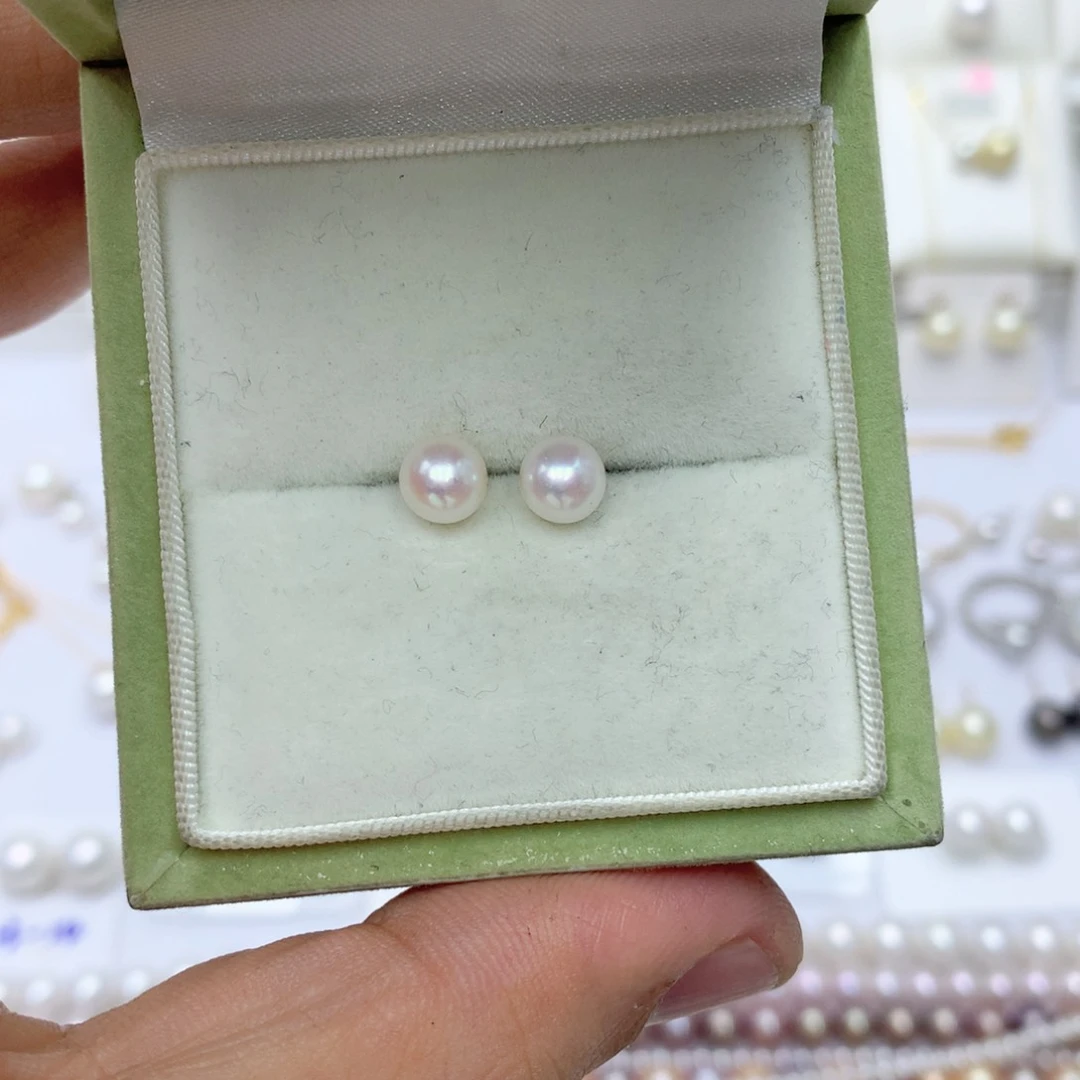 淡水珍珠耳饰18K金镶嵌?****?
