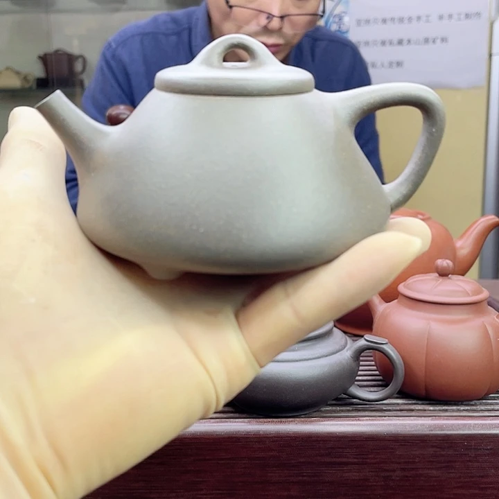 茶壶紫砂青灰泥180毫升左右
