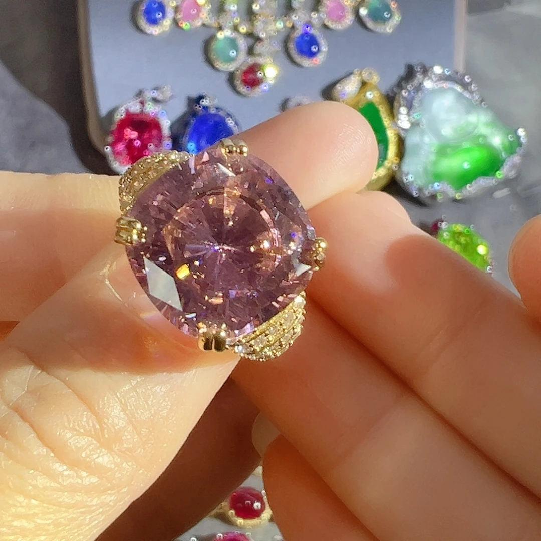 花岗石钨合金红色蓝色戒指