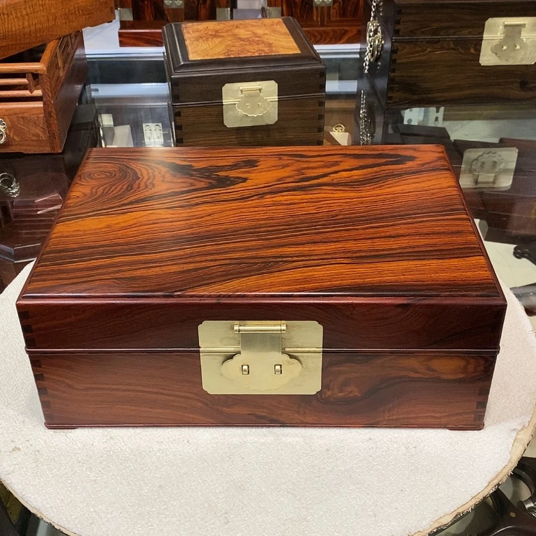 微凹黄檀（南美大红酸枝）独板收纳盒33/24/12.5