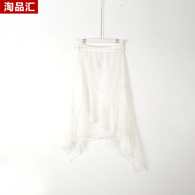 【Y专柜捡漏】深圳高端女装KBC-气质蕾丝高腰半裙0502-白色正码
