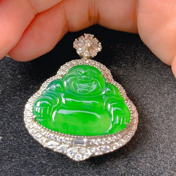 翡翠银S925镶嵌颈饰