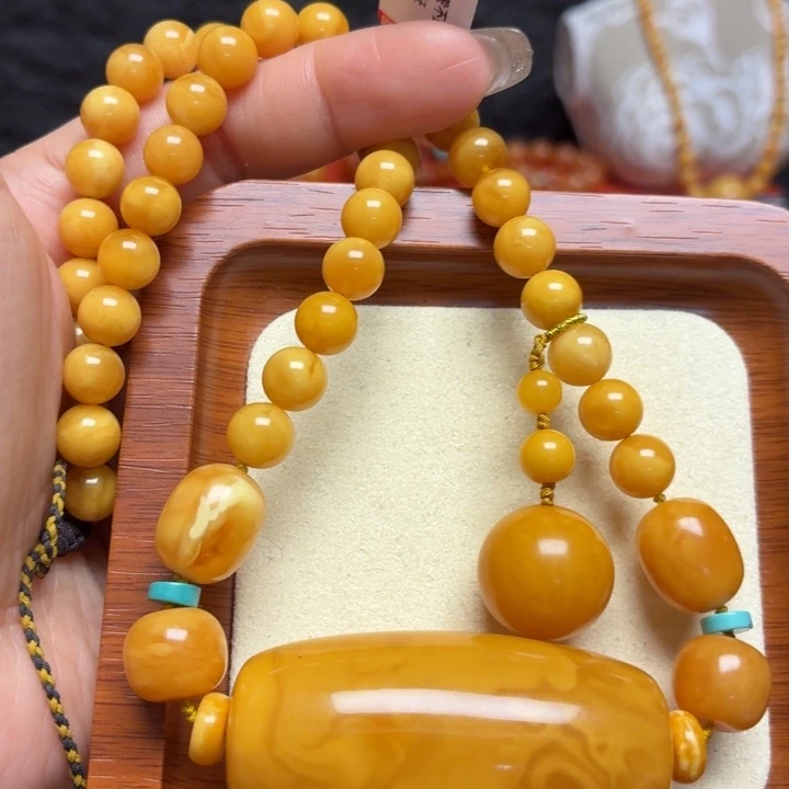 蜜蜡未镶嵌颈饰项链