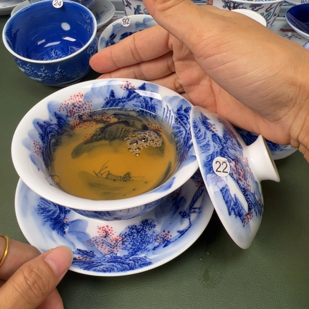 景德镇纯手工纯手绘茶具木木22