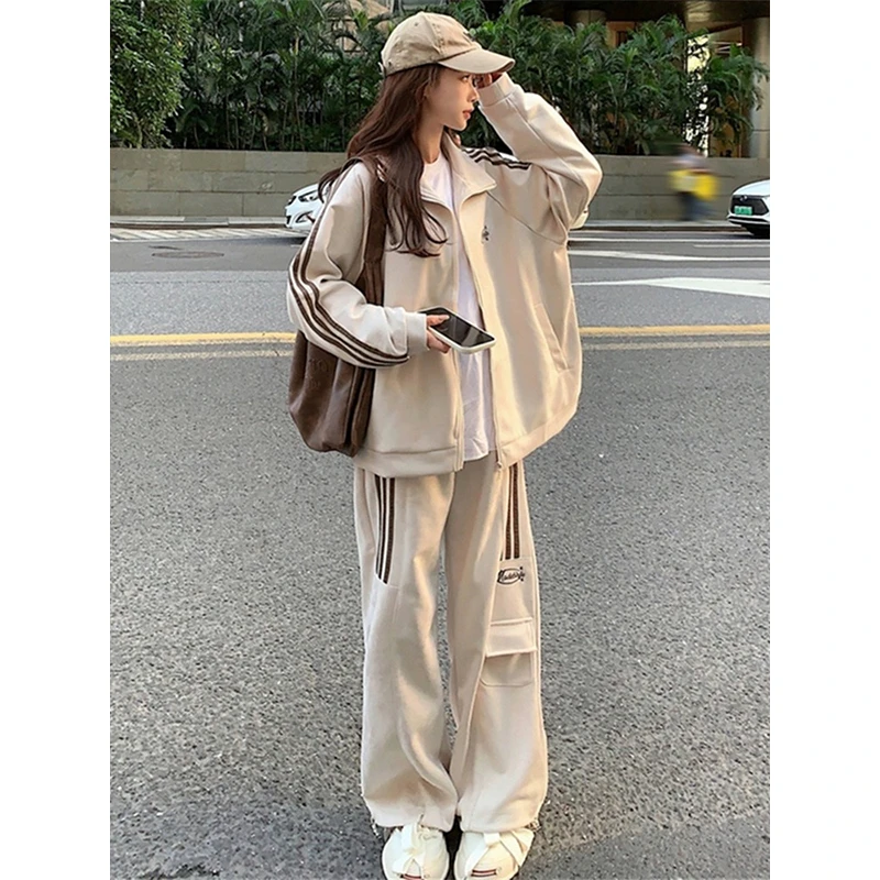 运动套装女春秋学生韩版宽松显瘦时尚网红卫衣休闲两件套跑步服潮