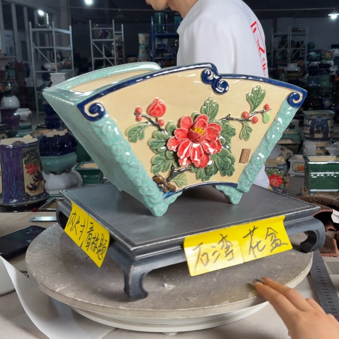 一风堂石湾花盆  内30*15*15