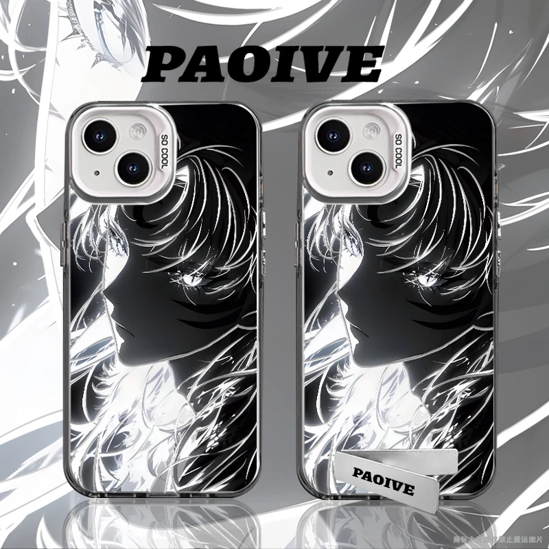 适用苹果华为vivo一加iPhone14小米杀生丸防摔彩银手机壳