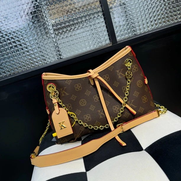 2025新款大容量托特包休闲百搭单肩链条斜挎包96783