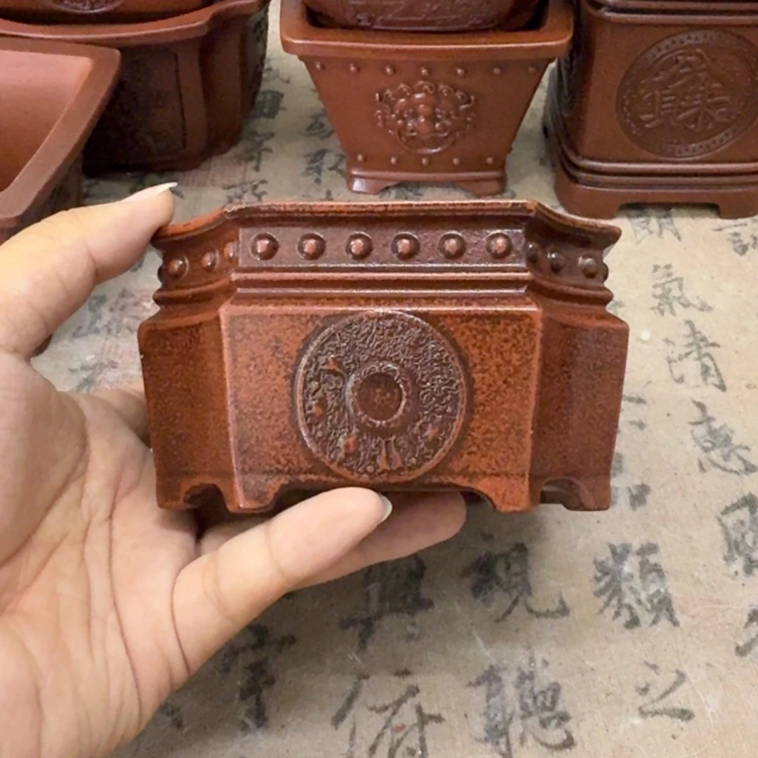 紫砂花盆10.5x6内经紫砂花盆