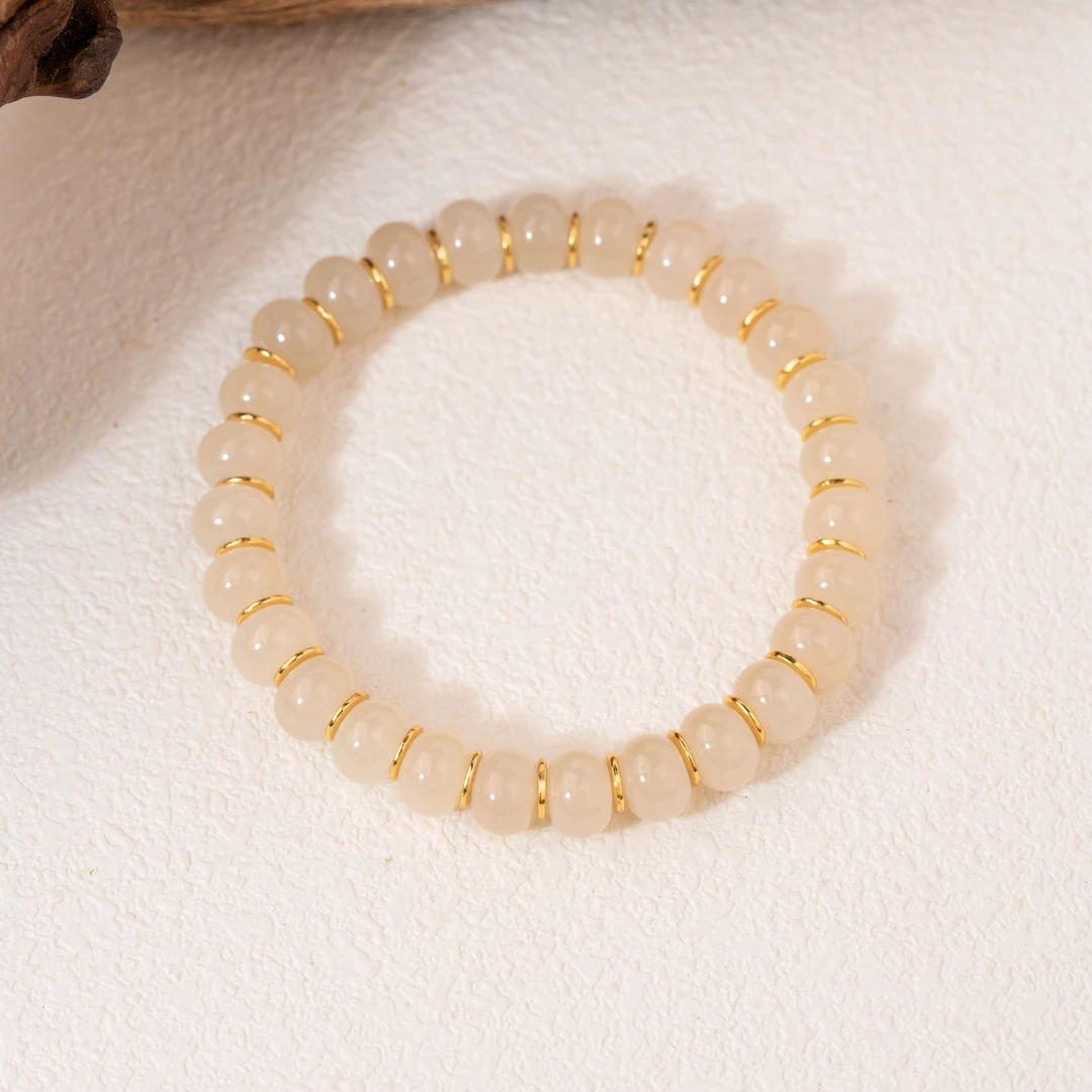 【福润金来 】和田玉手串925（天然珠宝多样性发其一）