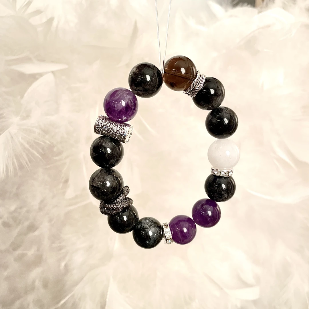 {紫气东来·新春系列}单圈原创设计成品高品质珠子水晶手作