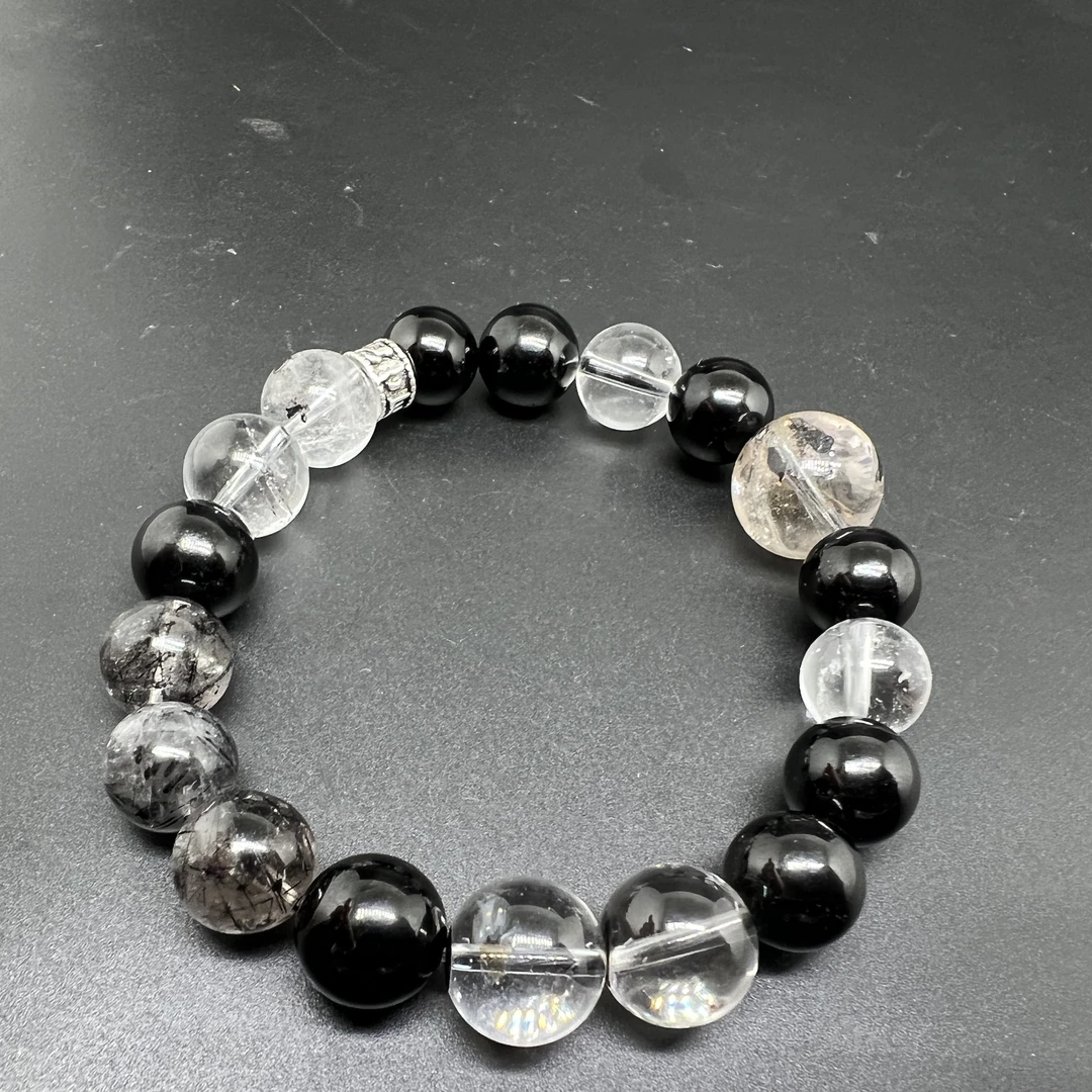 非金属珐琅手链 启光原创 | 黑武士能量清理净化守护稳定内在扎根