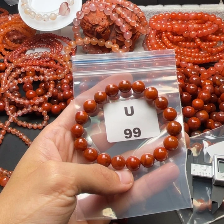 南红玛瑙未镶嵌多样性发货默认微瑕称重10mm