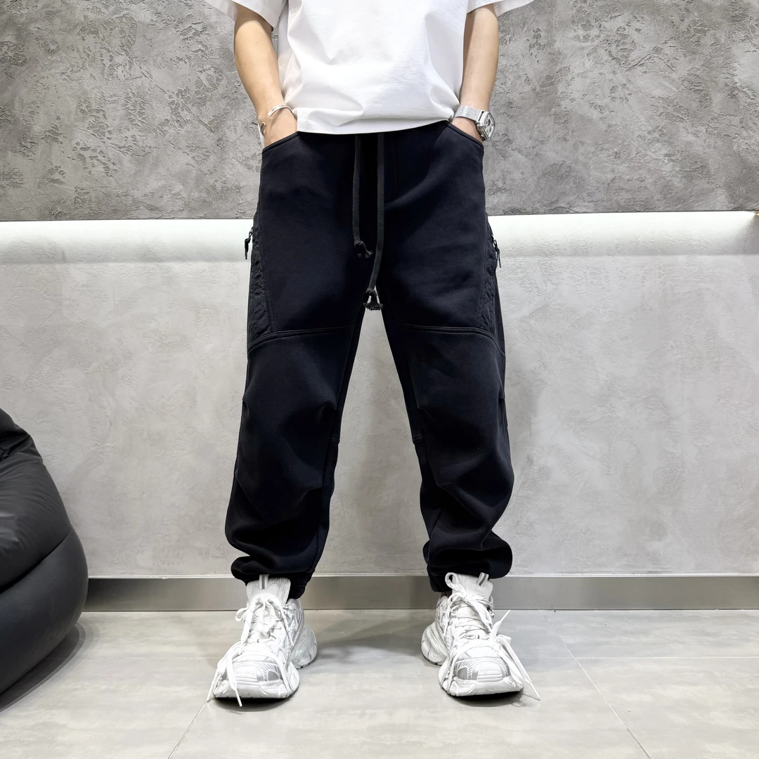 秋冬新款男士束脚裤立体剪裁宽松运动休闲裤工装裤男款休闲长裤