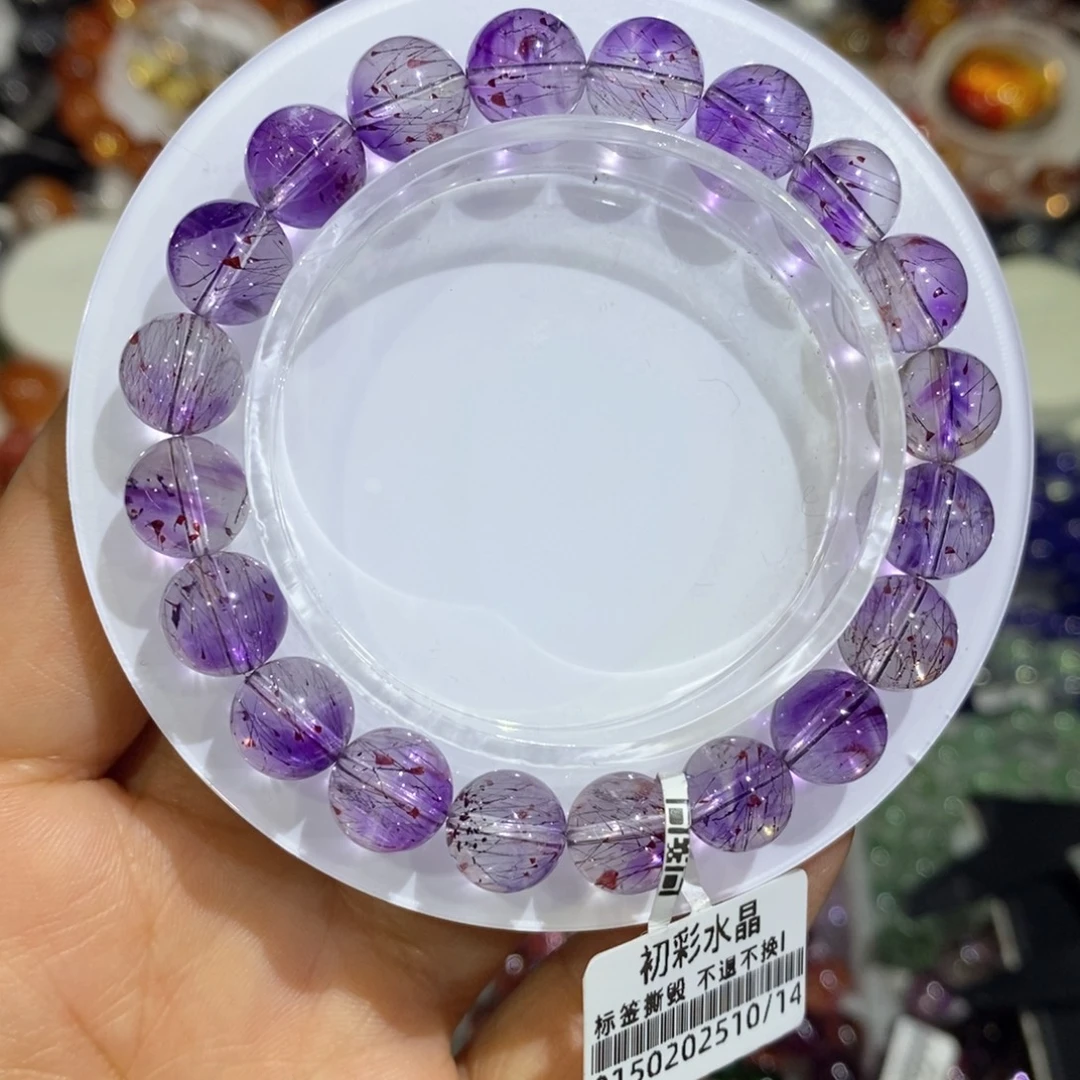 水晶未镶嵌手链紫梅彼岸花9