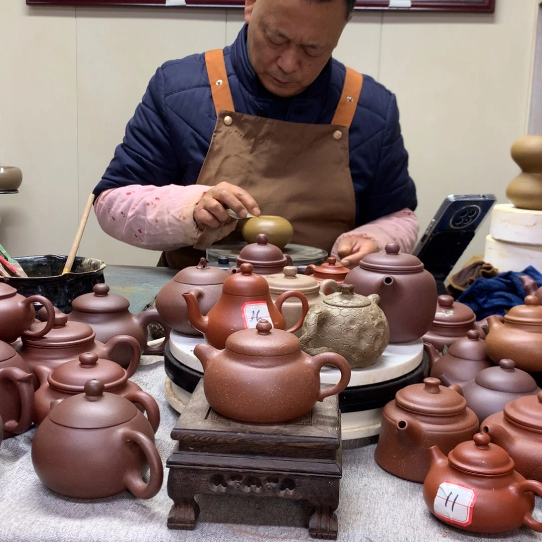 茶壶紫泥红降坡趣瓜130 C半手工制作