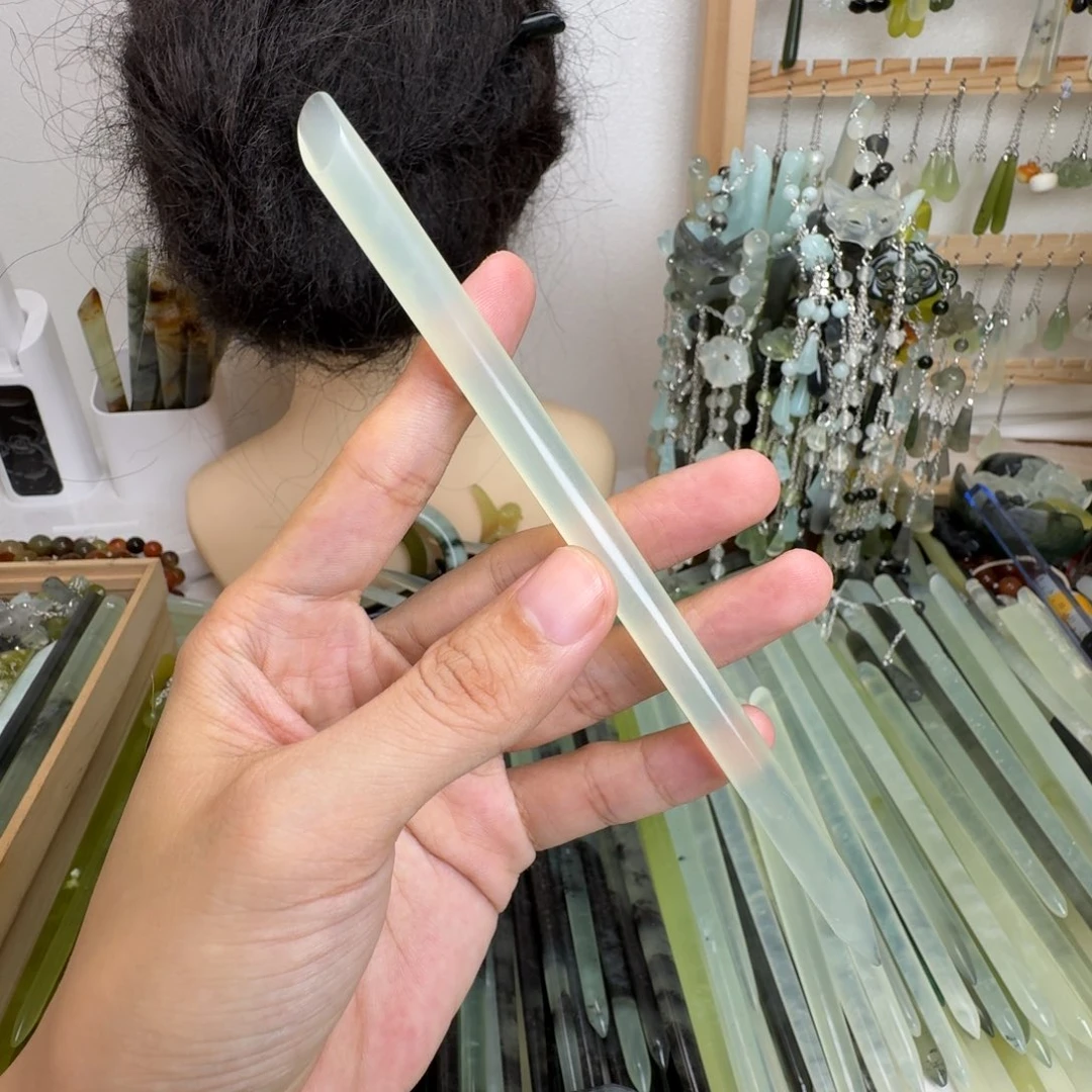 未镶嵌蛇纹石玉发饰