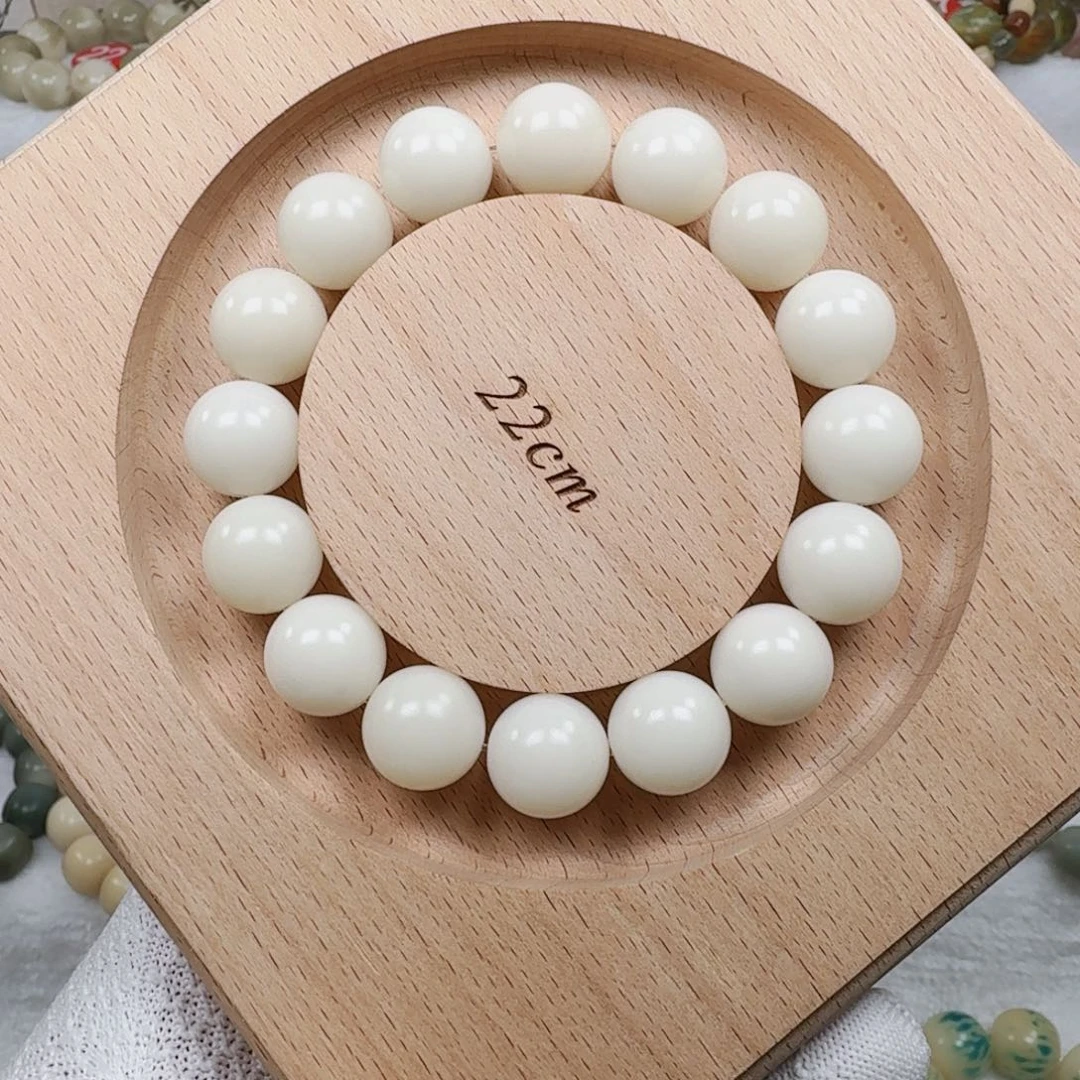 白玉菩提手串卡15小汤圆