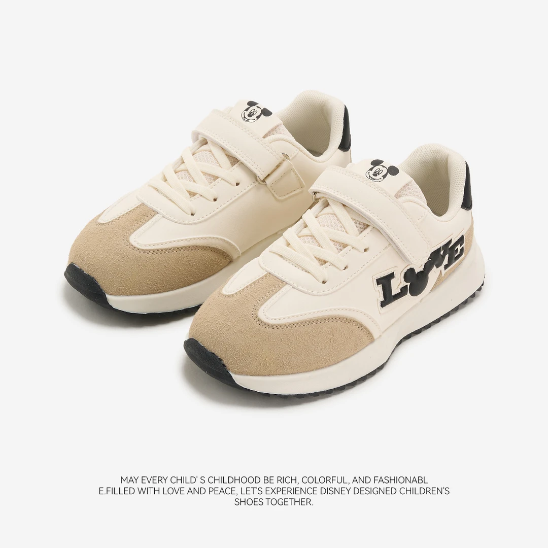 迪士尼儿童运动鞋百搭春季2025新款男女童阿甘鞋软底时尚魔术特