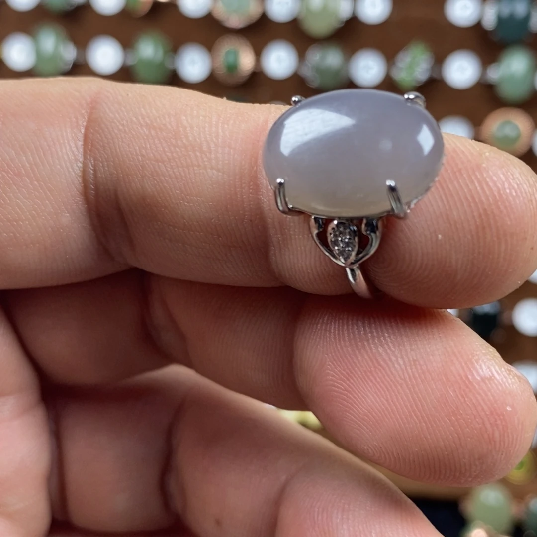 和田玉（青白玉）戒指合金