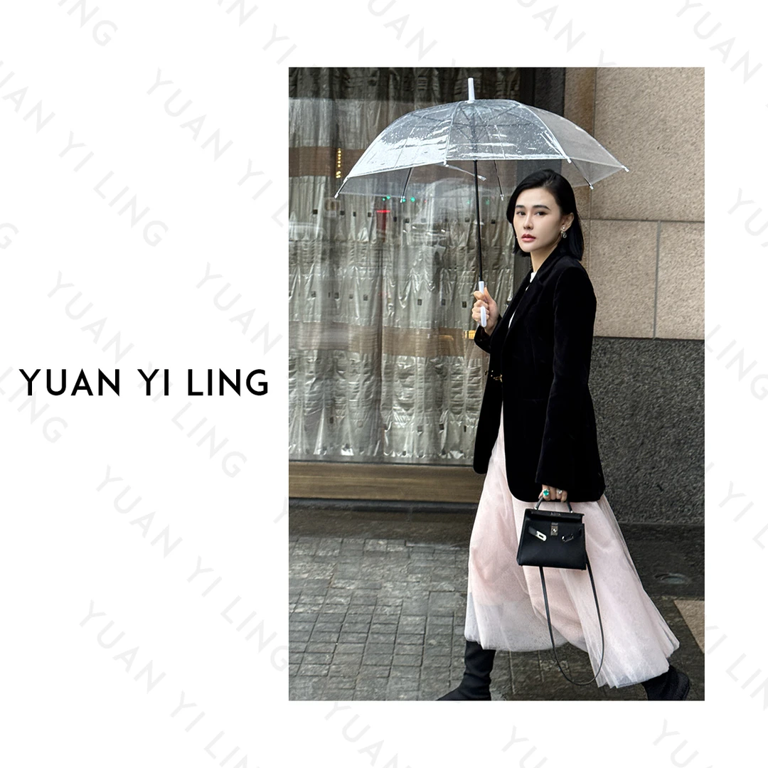 YUAN YI LING【法系美学】25春夏上新时尚网纱蓬蓬气质百搭女半身裙