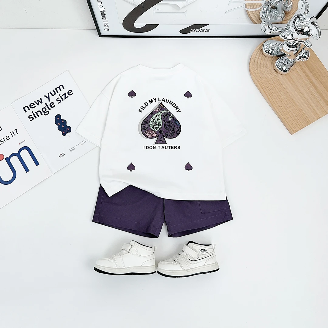 儿童套装夏季2025新款男童短袖两件套洋气潮BQ25535Y悠悠童话童装