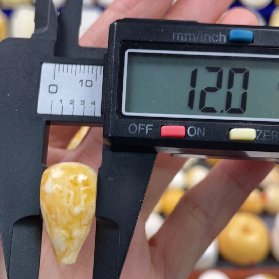 蜜蜡裸石未镶嵌琥珀蜜蜡三通配饰