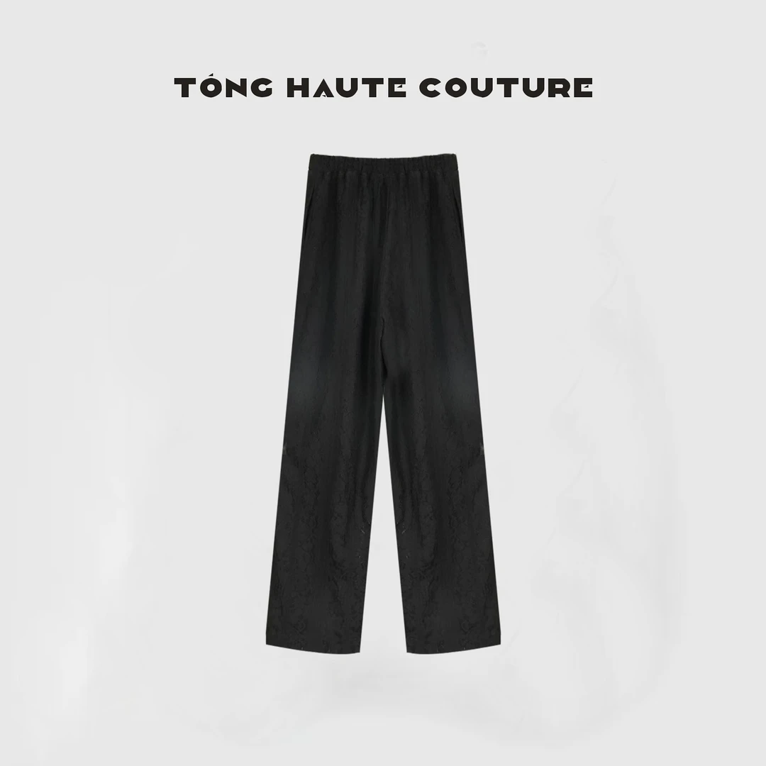 【幽影绮蕾】细腻蕾丝浪漫直筒阔腿裤 YK021