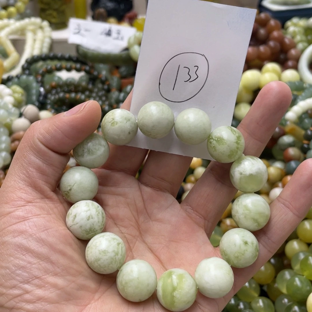 蛇纹石玉手链未镶嵌