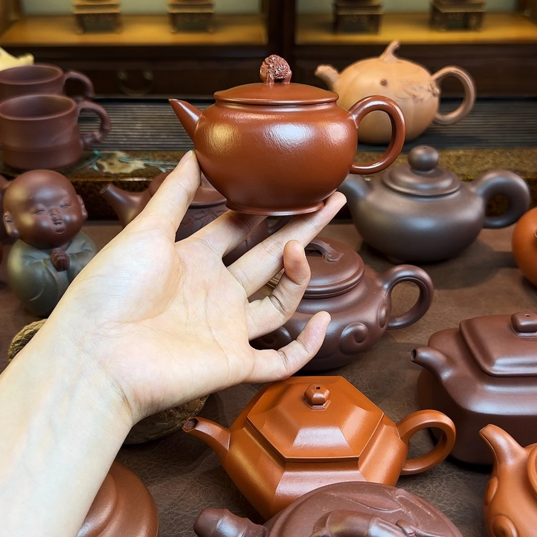 茶壶紫砂广****）福禄壶，朱泥