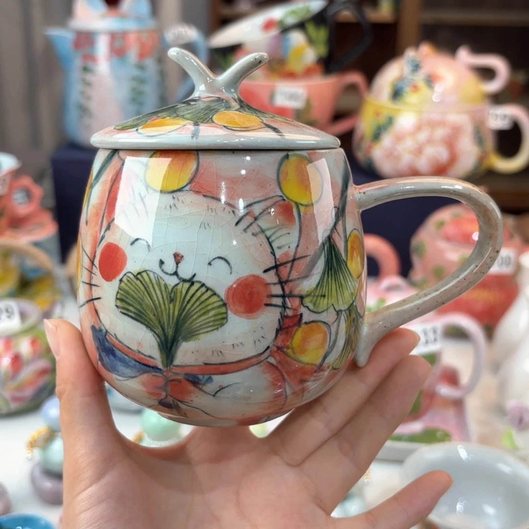景德镇手绘高温釉下彩陶瓷茶具