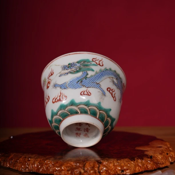 217清光绪粉彩杯 瓷器收藏 文物商店 明清瓷 非仿古工艺品