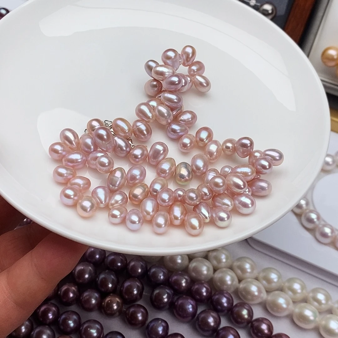 银S925镶嵌颈饰淡水珍珠