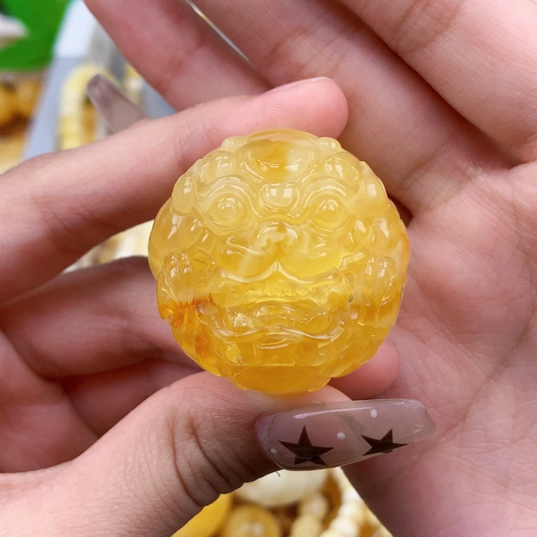 琥珀未镶嵌珠宝奇石34.5 大貔貅