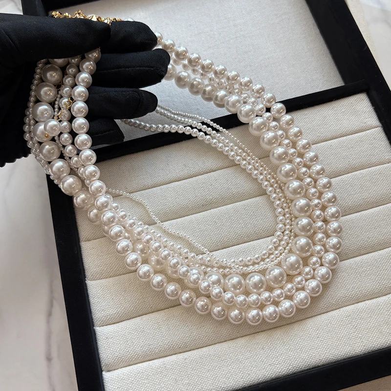 铜合金亚克力吊坠 中国风施家小米珠项链女轻奢小众简约高级感