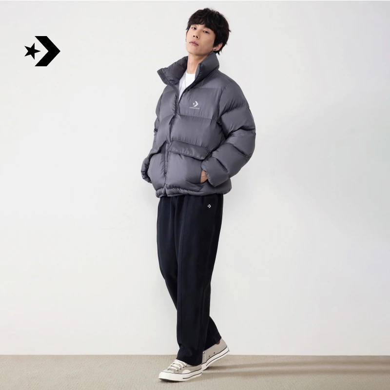 匡威秋冬新品男简约星箭插扣腰带直筒裤长裤CONVERSE MCJ130