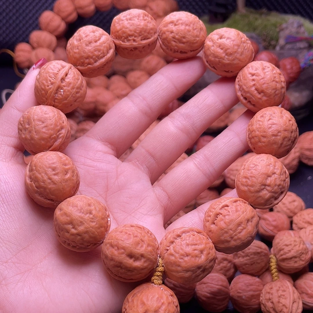 手串文玩核桃陨石纹光头元宝22