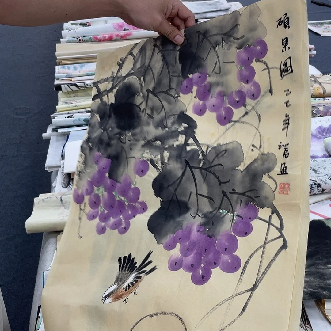 国画纯手绘字画宣纸