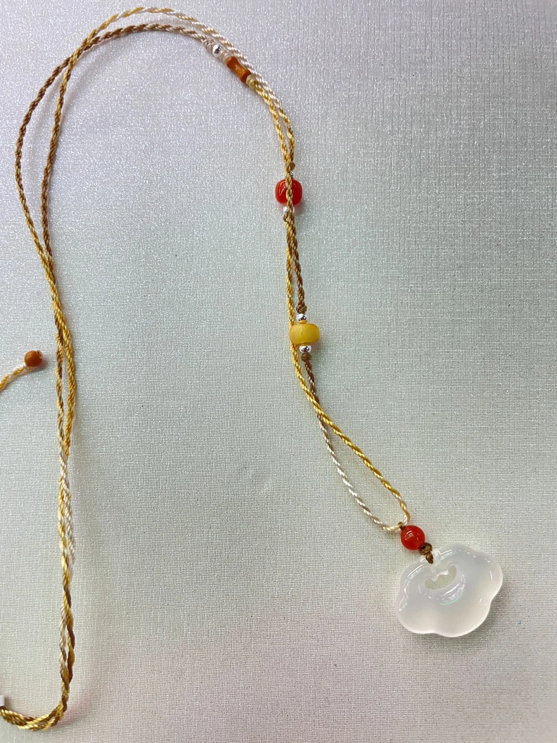 南红蜜蜡项链编绳项链