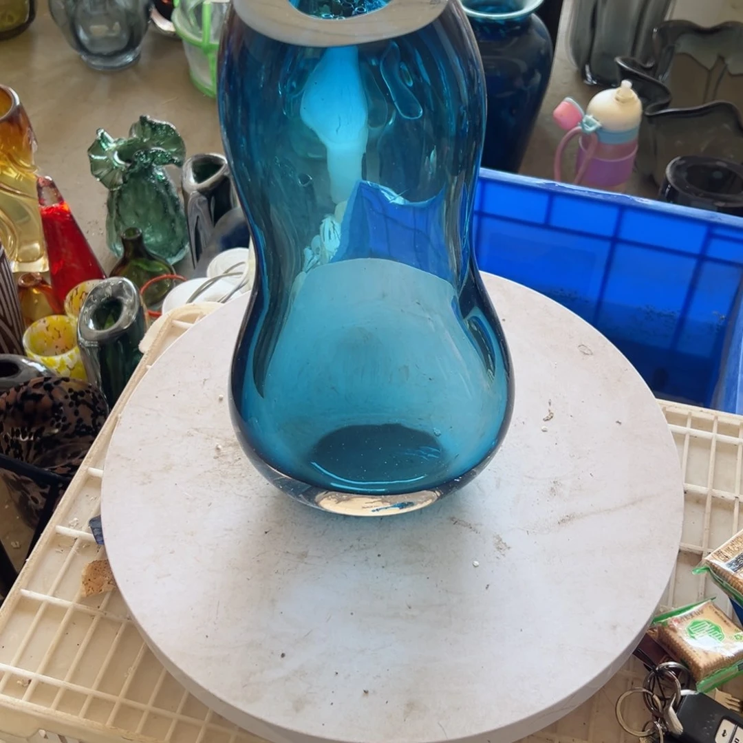 琉璃花器微瑕高度36