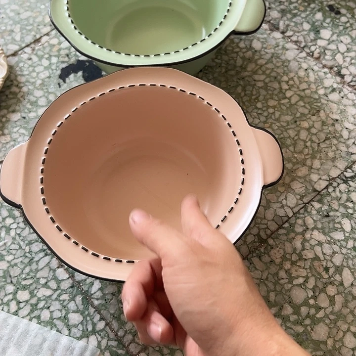 瓷片默认瑕疵商品虚线汤盆