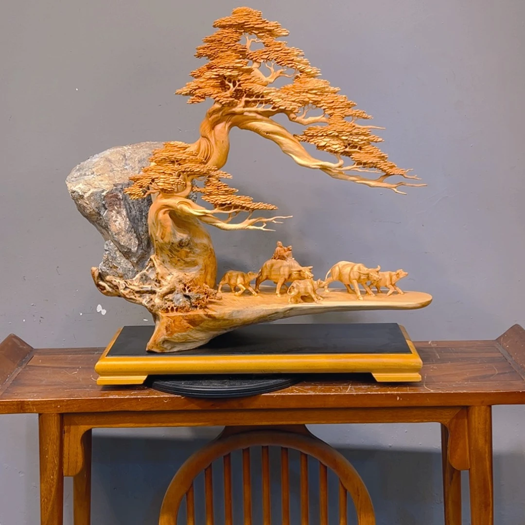 超***越柏木（崖柏）木雕艺术作品欣赏