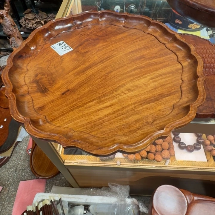 h***i大果紫檀（缅甸花梨）花梨木大莲花果盆35公分