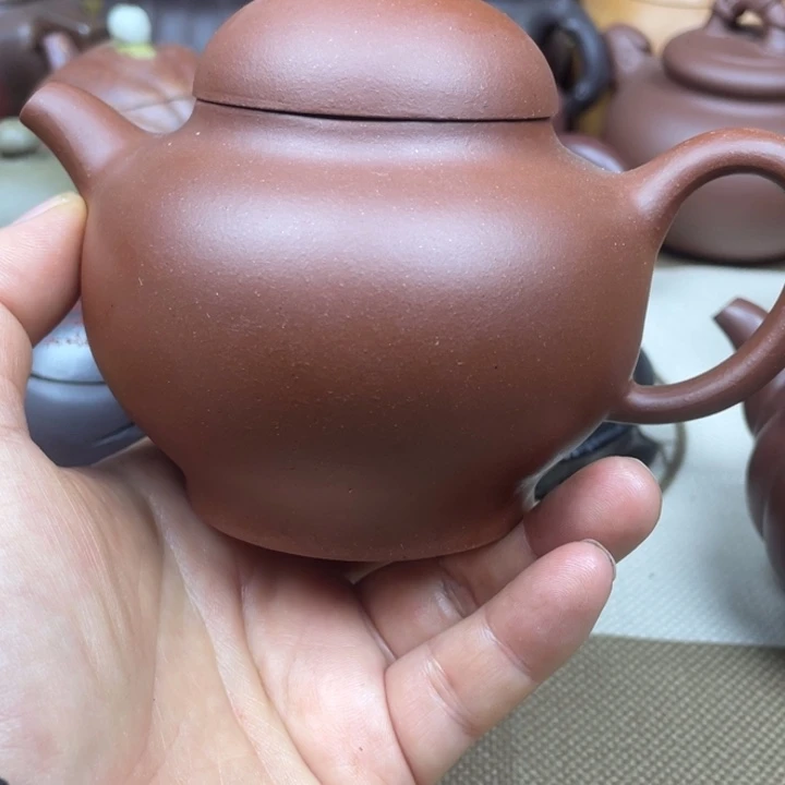 紫砂茶壶紫砂壶紫泥掇只280cc微微瑕
