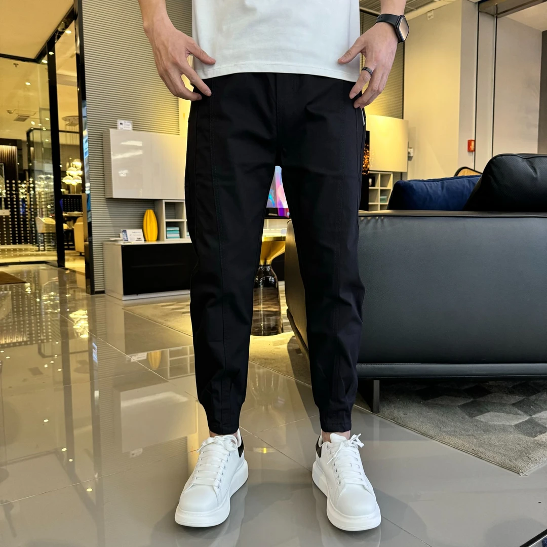 春夏休闲卫裤男裤裤子运动裤弹力休闲裤修身时尚男款百搭爆款束腿