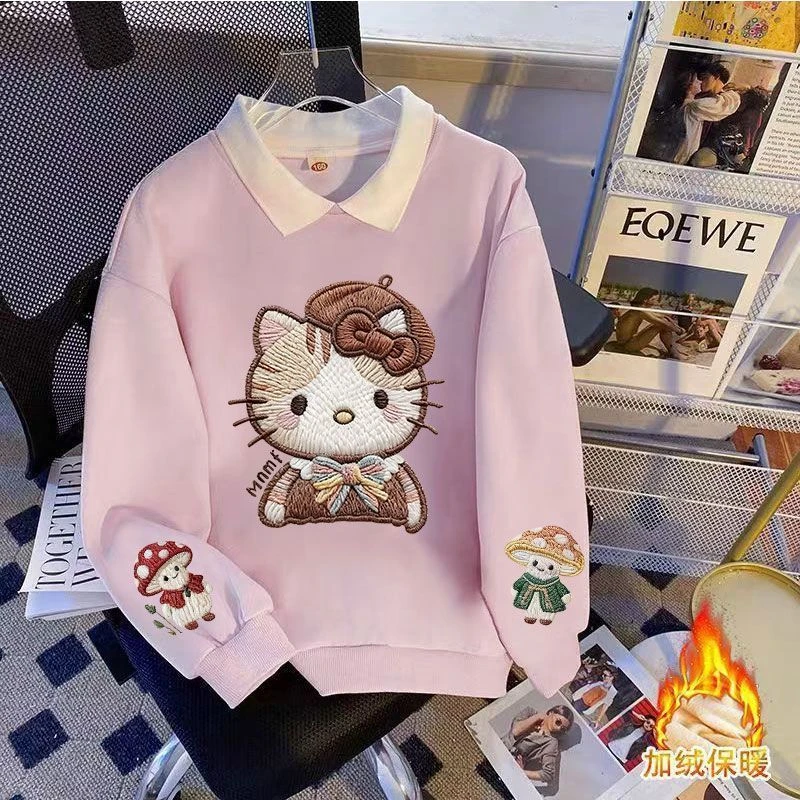 2025秋装新款儿童洋气时髦网红上衣春秋款女孩休闲打底衫女童卫衣