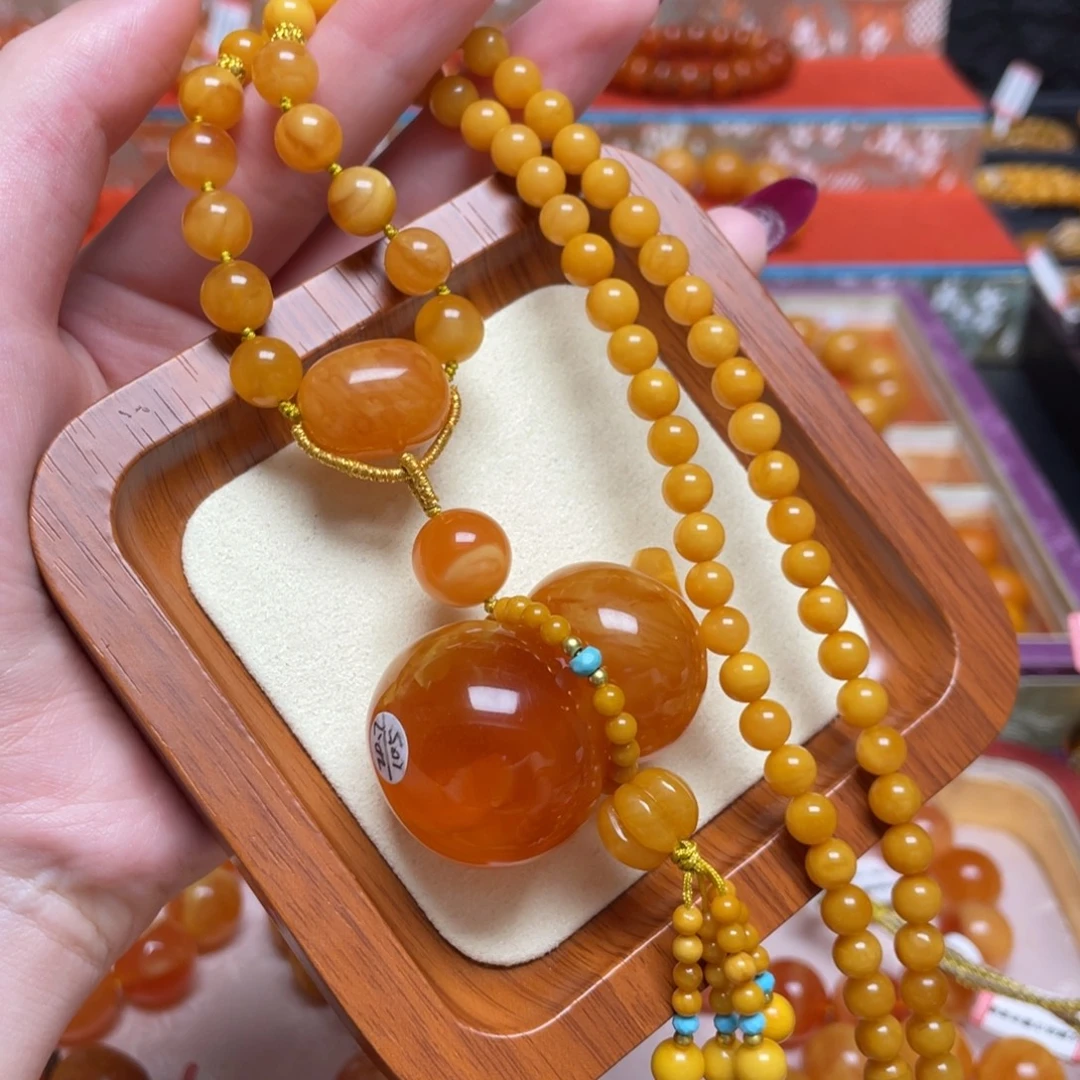 蜜蜡颈饰未镶嵌项链