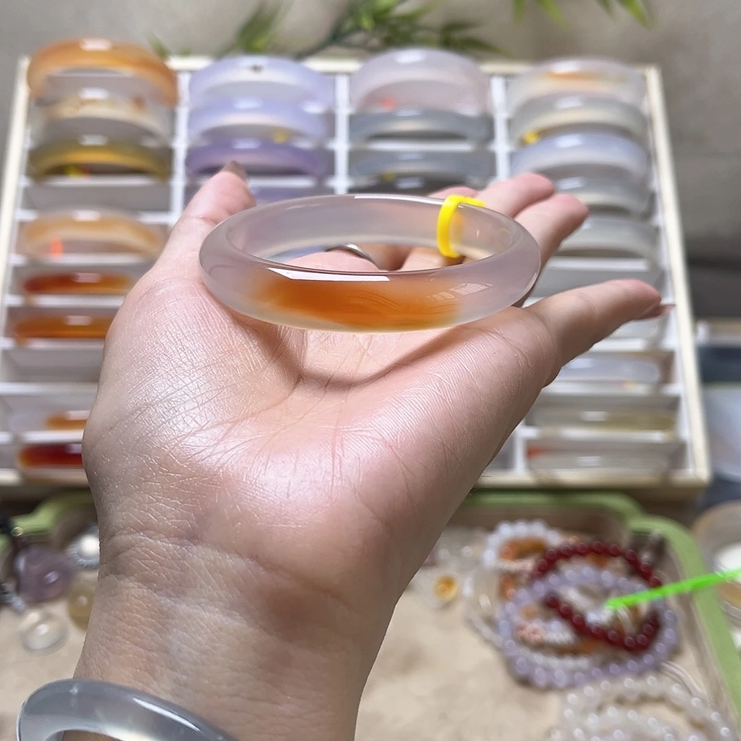晴***！玛瑙/玉髓未镶嵌手镯