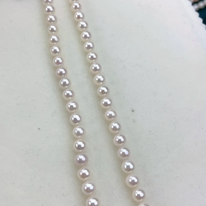 淡水珍珠颈饰银S925镶嵌卡6-7极光白炫彩高品