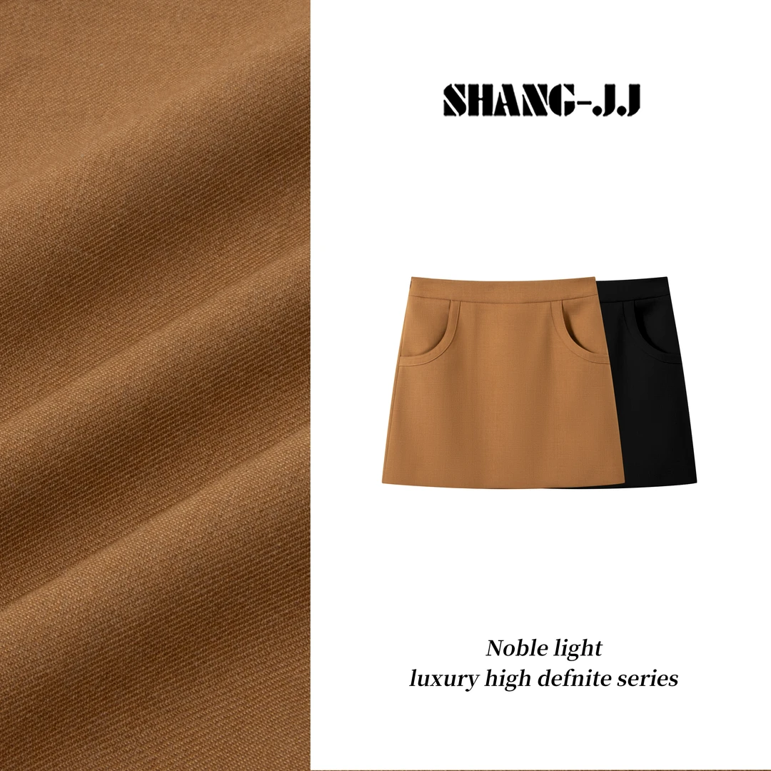 SHANG-JJ【沙漠半裙】25ss新品羊毛显瘦气质时尚半身裙q133374p